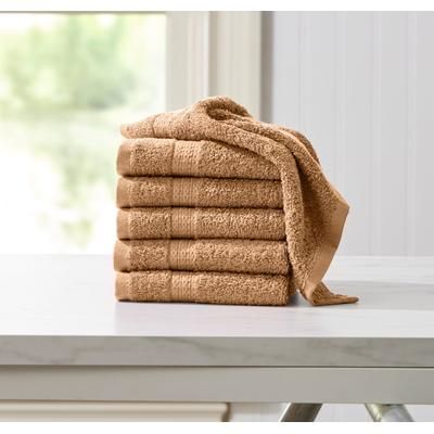 BH Studio 6-PC Wash Cloth Set by BH Studio in Almond