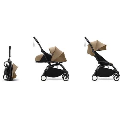 Stokke YOYO3 Ultra Compact Complete 0+/6+ Stroller Bundle - Black / Toffee