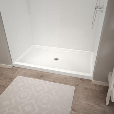 Swan R-3660 36 x 60 Veritek Alcove Shower Pan with Center Drain in White FF03660MD.010