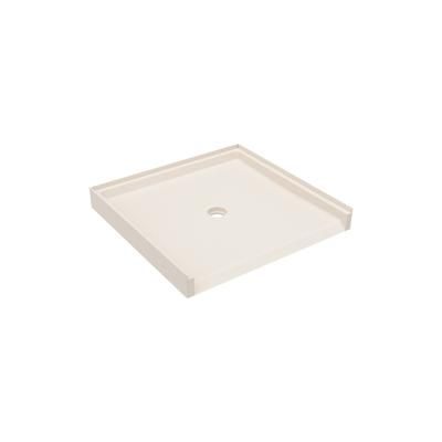 Swan STS-3738 37 x 38 Swanstone Alcove Shower Pan with Center Drain in Tahiti White SF03738MD.011