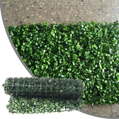 Plante Artificielle de 40x60cm, Pelouse en Polymère de haie, Panneaux Verts, Clôture en Plastique, Simulation de Paysage, Plantes Vertes