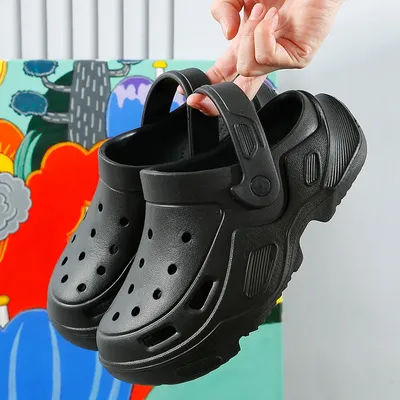 Sandales d'été confortables et souples pour hommes et femmes, plateforme à talons hauts, antidérapantes, imperméables, sabots