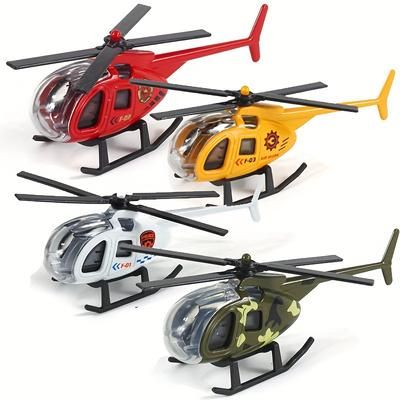 TEMU 4pcs/ 1pc Alloy Model Aircraft Toy, Military Decoration Toy, Taxi Simulation Helicopter