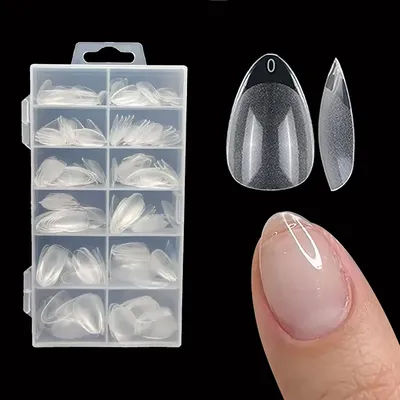 240 pièces/boîte demi-mat XXS amande ongles conseils couverture complète Gel doux faux ongles artificiels Extension parfait pour lit d'ongles Extra court
