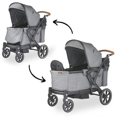 Larktale Sprout V2 Single-to-Double Stroller Wagon - Nightcliff Stone