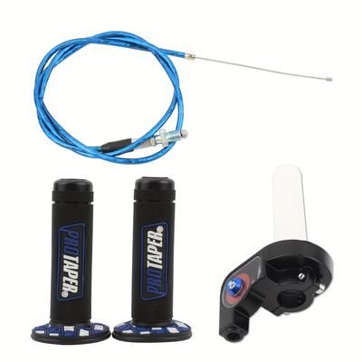 TEMU Off-road Throttle Grip Accelerator With 1200mm Cable For Atv & Dirt Bikes, Universal Handlebar Set, Aluminum Alloy, Fits , For - Vehicle Type: Off-road Motorcycles