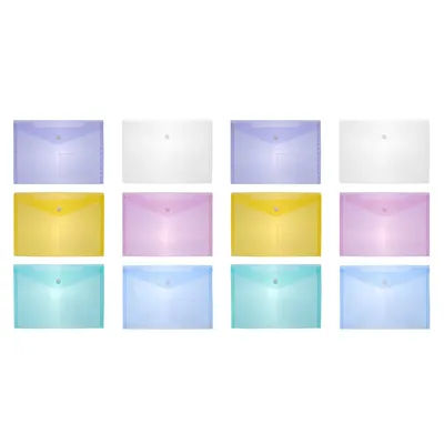 File Folder Document Holder Clear Plastic Envelopes Folders Organizer A5 Documents Envelope Storage Paper Pouch Travel Desk