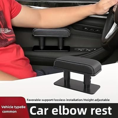 bracciolo in pelle PU per porta, poggiagomiti regolabile, rialzo, accessori interni auto