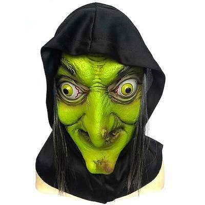 Maschera Strega di Halloween Accessori Adulti Uomini Donne Unisex Costume Horrifico Spaventoso Facile per la Notte di Walpurgis