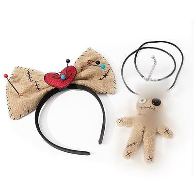 Set di accessori per costumi bambola voodoo Costume Spaventoso Bambini Adulti Per donna Ragazze Halloween Carnevale Vestirsi
