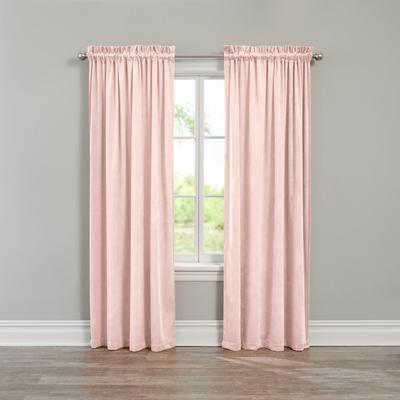 Wide Width BH Studio Velvet Rod-Pocket Panel by BH Studio in Peach (Size 50" W 108"L) Window Curtain