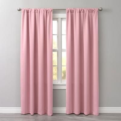 Wide Width BH Studio Room-Darkening Rod-Pocket Panel by BH Studio in Pale Rose (Size 54" W 108"L) Window Curtain