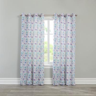 Wide Width BH Studio Microfiber Grommet Panel by BH Studio in Multi Floral (Size 50" W 72" L)