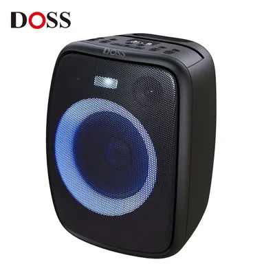 DOSS Outdoor Square Dancing Bluetooth Speaker PartyBoom Powerful 60W Stereo Sound Bass Mic and