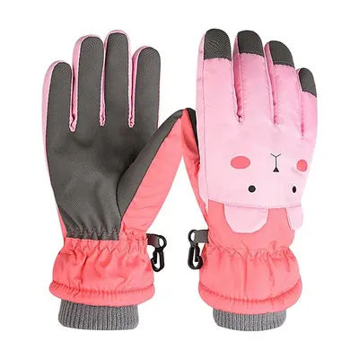 Children Winter Bear Gloves Baby Girls Waterproof Windproof Snow Gloves Kids Boy Thick Warm Ski