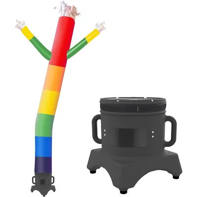 10ft Inflatable Dancer Waving Tube Man Puppet for Store Sign (Rainbow)