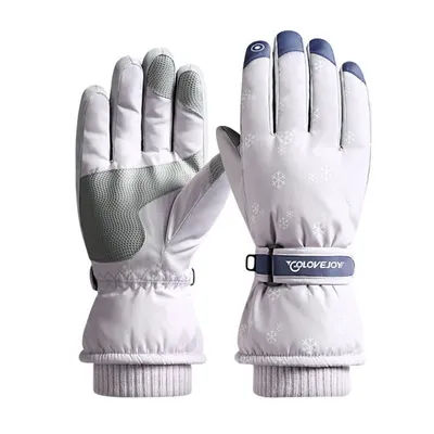 Winter Warm Anti slip Gloves Women's Touchable Plush And Thickened Wear-resistant Skiing Cycling