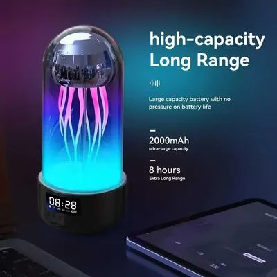 Jellyfish Lamp with Bluetooth & White Noise Sound, Aquarium Mood Lamps for Decorating, Relaxing for