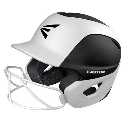 Easton 2-Tone Ghost Matte Youth Fastpitch Batting Helmet w/Softball Mask Black/White