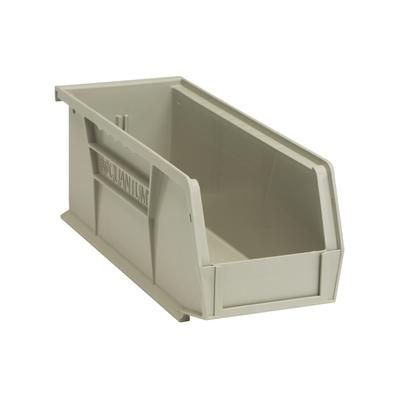 Quantum Food Service QUS224 SN Stack & Hang Shelf Bin - 10 7/8" x 4 1/8", Stone, Gray