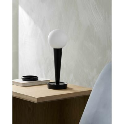 Ranzanico 18"H x 5"W x 5"D Modern Black/White Table Lamp - Boutique Rugs