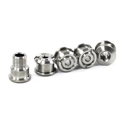 Aceoffice 5pcs Bike Chainring Bolts Titanium Chainwheel Screws Nuts For Brompton Folding Bike Bicycle Parts