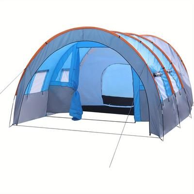 TEMU Tunnel Camping Tent For 8 Person, Large Family Tent With Interior, Ventilated Design, Ideal For Outdoor Travel, Festivals, Hiking, Group Camping, Backyard