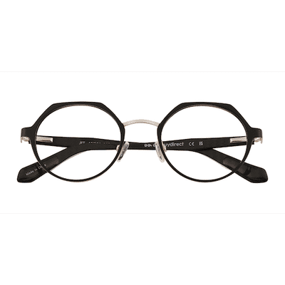 Unisex s geometric Black Gold Carbon Fiber,Metal Prescription eyeglasses - Eyebuydirect s Jet