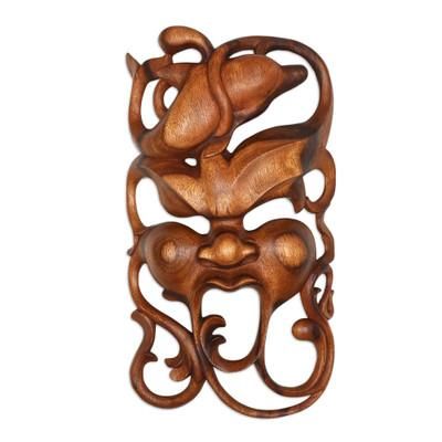 Wood mask, 'Dolphin Bondres'