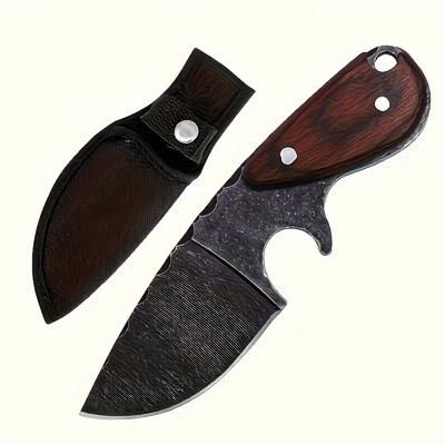 TEMU 1pc, Outdoor Straight Knife With Nylon Knife Sleeve, Fixed Blade Straight Knife For Fishing, Hiking, Survival, Gifts For Men And Women