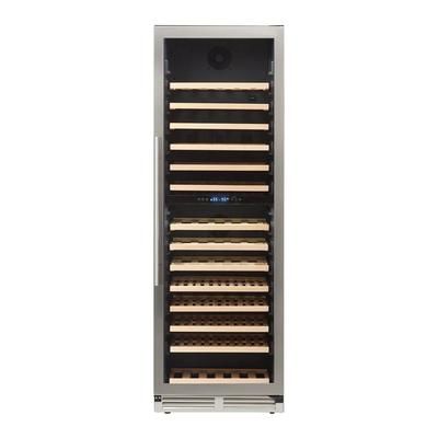 Avanti WCD165DZ3S 23 1/2" DESIGNER Series 1 Section Commercial Wine Cooler w/ 2 Zones - 163 Bottle Capacity, 120v, Silver