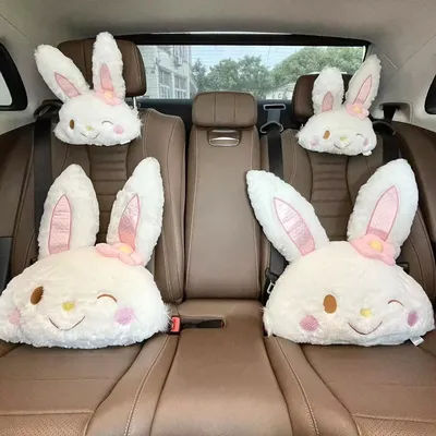 Kawaii Wish Me Mell Rabbit Back Cushion Comfortable Cuddly Pillow Blanket Headrest Stuffed Anime Plushies Xmas Gifts Girl