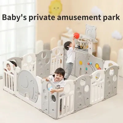 Infant Floor Playpen for Children Protection Play Ground Game Fence Baby Arena Toddler Folding Safety Barrier with Crawling Mat