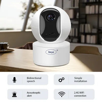 Neye 8MP 4K WiFi Security Surveillance Camera Home Indoor 1080P Bidirectional Audio Camera 5X Digital Zoom PTZ IP Camera