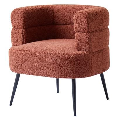 Poltrona scandinava in lana terracotta