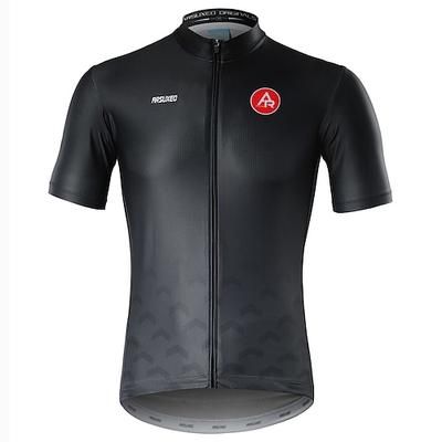 Per uomo Maglia da Ciclismo Sfumatura Manica Corta Bicicletta Maglia con 3 tasche posteriori Strisce Riflettenti Tasca Posteriore Elastico Dislittamento Gli sport Nero Giallo Viola scuro Abbigliamento