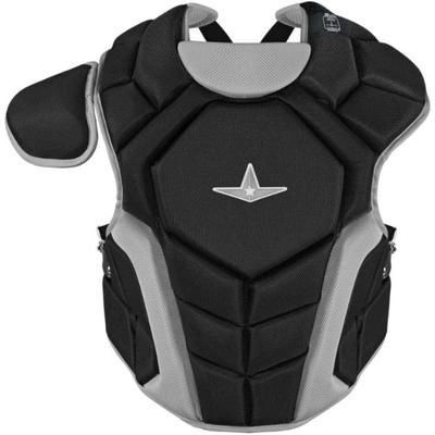 All Star Top Star NOCSAE Certified Baseball Catcher's Chest Protector - Ages 7-9 Black