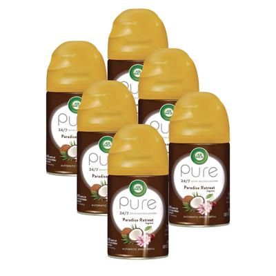 Air Wick 91099 Freshmatic Life Scents Ultra Refill, Paradise Retreat, 5.89 oz Aerosol, 6/Carton - Case of 6 RAC91099