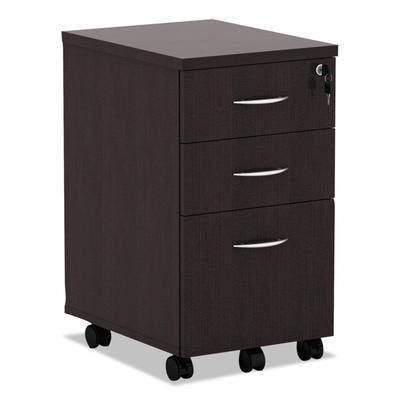 Alera VA572816ES Valencia Mobile Box/Box/File Pedestal File, 15.88w x 20.5d x 28.38h, Espresso ALEVA572816ES