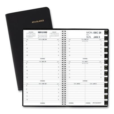 At-A-Glance 70-008-05 Compact Weekly Appointment Book, 6.25 x 3.25, Black Cover, 12-Month (Jan to Dec): 2024 AAG7000805