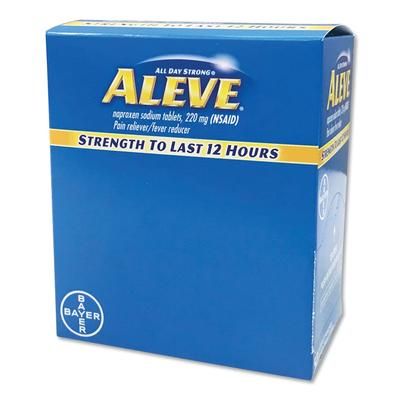Aleve® BXAL50 Pain Reliever Tablets, 50 Packs/Box - Box of 50