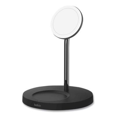 Belkin WIZ010TTBK BOOST CHARGE Pro 2-in-1 Wireless Charger Stand, 15 W, Black BLKWIZ010TTBK