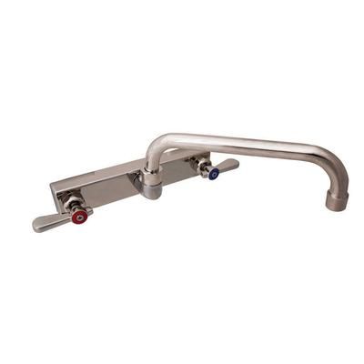 BK Resources EVO8SM10 Evolution Splash Mount Stainless Steel Faucet, 4.88" Height/10" Reach, Stainless Steel BKEEVO8SM10