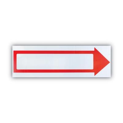 Consolidated Stamp 098056 Stake Sign, 6 x 17, Blank White with Printed Red Arrow COS098056