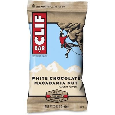 CLIF Bar 161009 Energy Bar, White Chocolate Macadamia Nut, 2.4 oz, 12/Box - Box of 12 CBC161009
