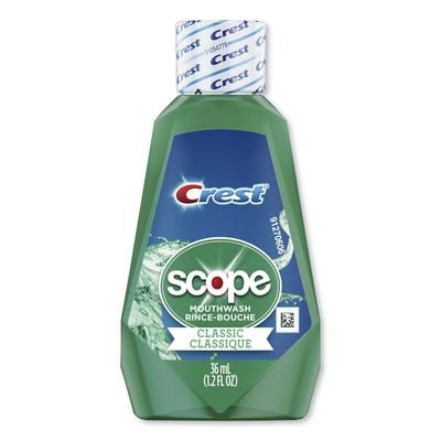 Crest® 97506 Scope Mouthwash, Mint Flavor, Trial Size, 36 ml Bottles, 180/Case - Case of 180 PGC97506