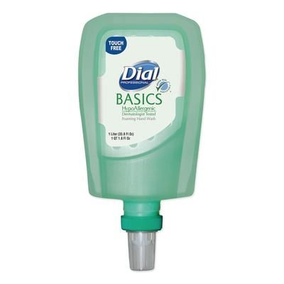 Dial Professional 16722 FIT Basics Hypoallergenic Foaming Hand Wash Universal Touch Free Refill, Honeysuckle, 1 L Refill, 3/Carton - Case of 3 DIA1672
