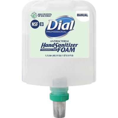 Dial Professional 19714 Dial 1700 Manual Refill Antibacterial Foaming Hand Sanitizer, Fragrance-Free, 1.2 L, 3/Carton - Case of 3 DIA19714
