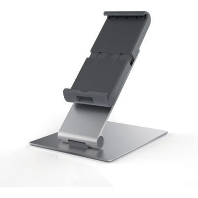Durable Office Products Corporation 893023 TABLET HOLDER Desk Stand - Fits most 7"-13" Tablets, 360 Degrees Rotation with Anti-Theft Device, Silver/Ch