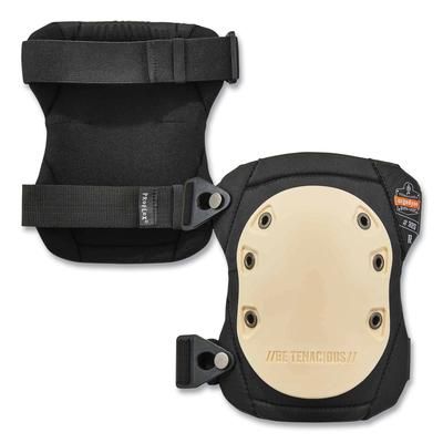 Ergodyne 18325 ProFlex 325 Non-Marring Rubber Cap Knee Pads, Buckle Closure, One Size Fits Most, Tan Cap, Pair, Ships in 1-3 Business Days - 1 Pair